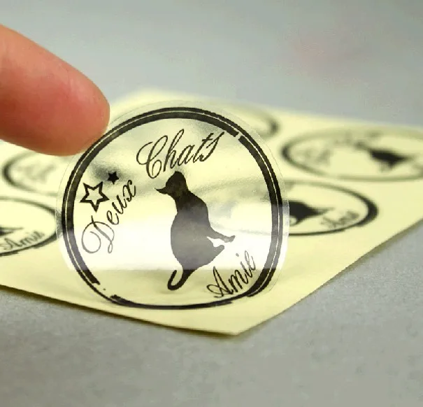 Impression personnalis&eacute;e Transparent Adh&eacute;sif Autocollant PP sur &Eacute;tiquette De Bouteille Cosm&eacute;tique