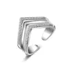 Fashion 925 Sterling Silver Rings For Women Rose Gold Zircon Jewelry Party Weeding Gift Third Floor