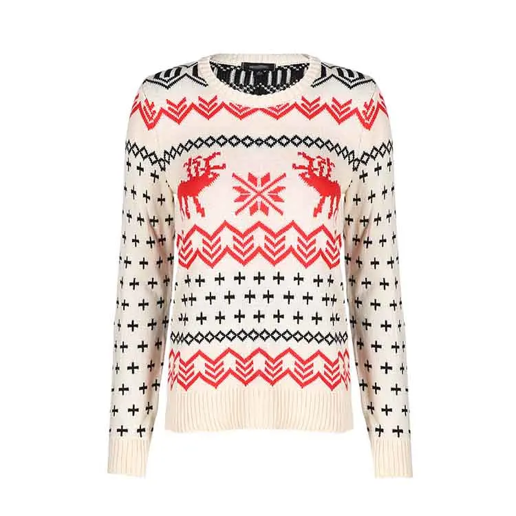 

Custom Long Sleeve Acrylic Bohemian Style Christmas Sweater Ugly