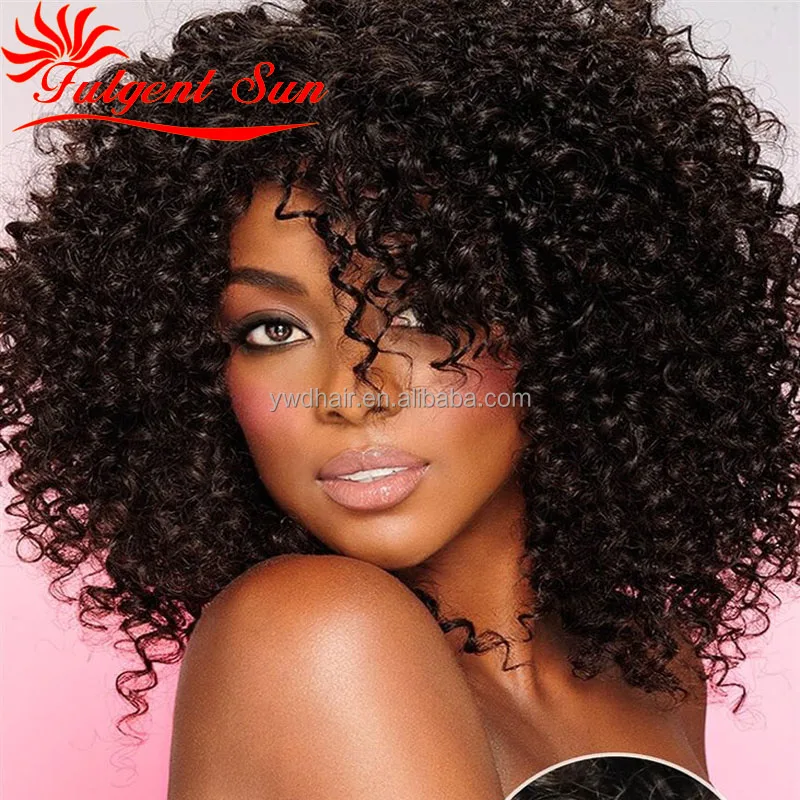 

Most popular human wigs for black women 180density glueless front lace wigs 8-26 inch afro kinky curly lace wig, N/a