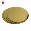 hot sale scalloped gold round 2mm thin corrugated stand for cake