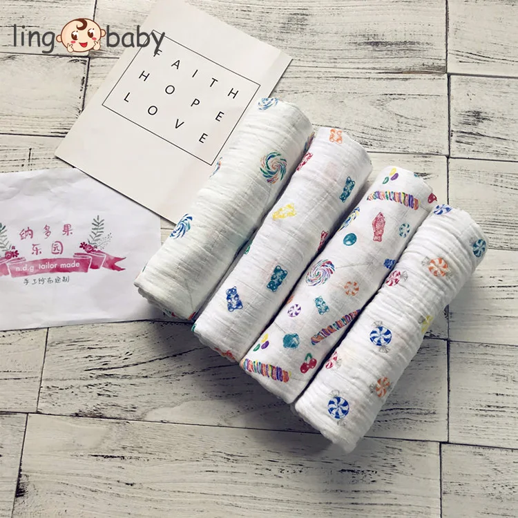 

100% GOTS Certified Organic Muslin Baby 100% organic swaddle