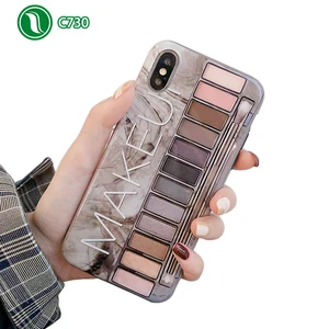 China Suppliers Newest Cosmetics Makeup Case Unique Phone Shape Private Label Eyeshadow Palette Packaging