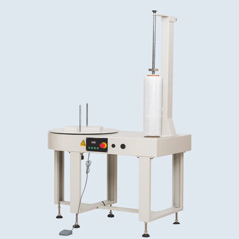 Small Carton Box Stretch Plastic Film Wrapping Machine Semi Automatic 