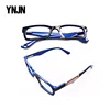 Discount custom brand name blue plastic frame China YNJN CE optical glasses frame