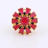 saudi gold jewelry red jade bride rings