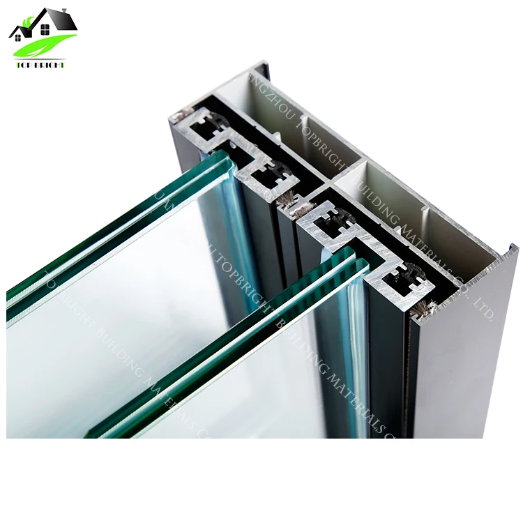 Garden Soundproof Tempered Glass Aluminum Alloy Sliding Partition Doors