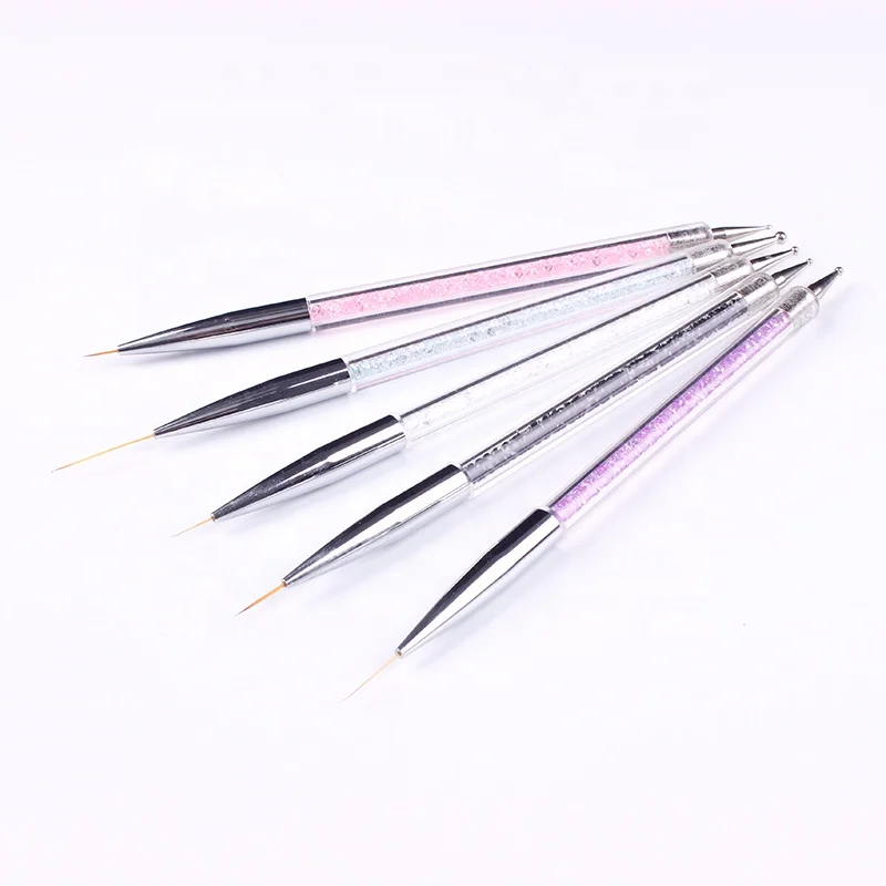 

Fangxia 5pcs Double Heads Acrylic Nail Liner Brush Dotting Pen Set Wholesale, Customized color