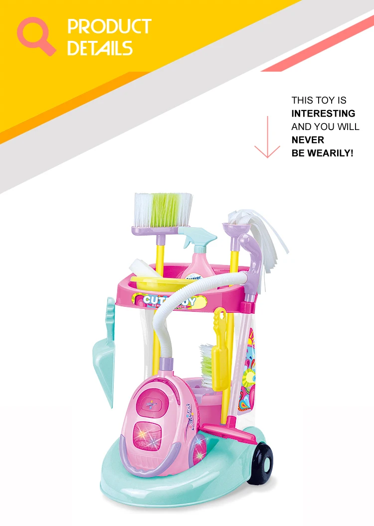 cleaning trolley playset