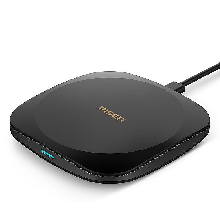 

PISEN 2018 Qi Fast Charging 10W Wireless Charger Receiver For Smart Mobile Phone, Black white