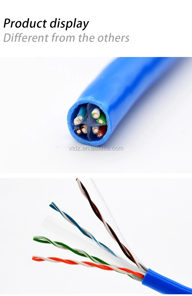 cat6 网络跳线 stp 或 utp 六双屏蔽电缆无氧铜屏蔽六种类型的电缆