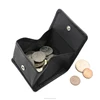 Mens Snap Folding Leather Change Purse Coin Organizer
