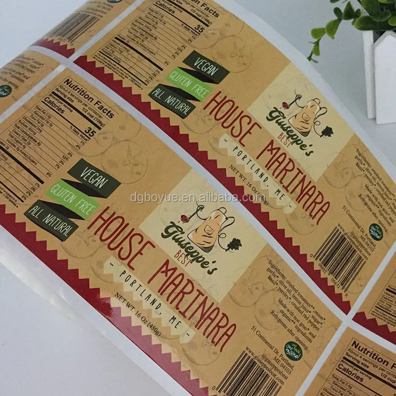 Wholesale Top Quality Printed Adhesive Glossy Paper Sticker Roll,Custom