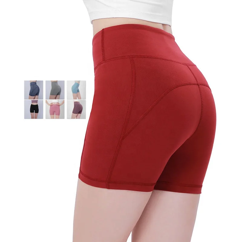 

Top selling seamless fitness pants sexy women compression gym yoga running shorts, Red;pink;light blue;dark blue;balck;grey;purple