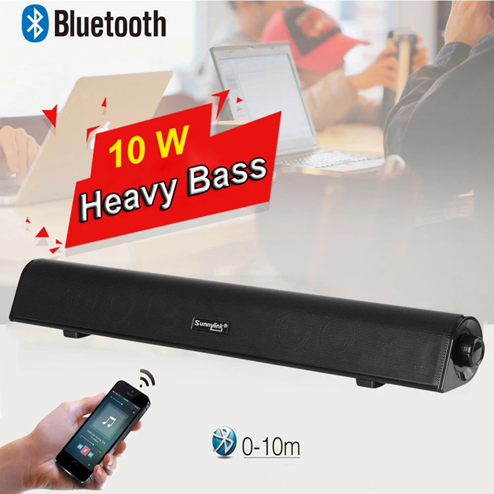 

2.1 CHANNEL WIRELESS BLUETOOTH MINI SOUNDBAR SPEAKER , WITH BUILT-IN SUBWOOFER FOR HEAVY BASS , ONE USB CABLE FOR POWER & AUDIO