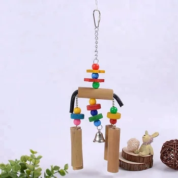 Wholesale Eco Friendly Colorful Parrot Hanging Bird Toy Parts