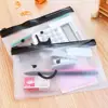 Wholesale Smile Face Mustache Slider Zip Folder PVC File Clear Pencil Pen Bag