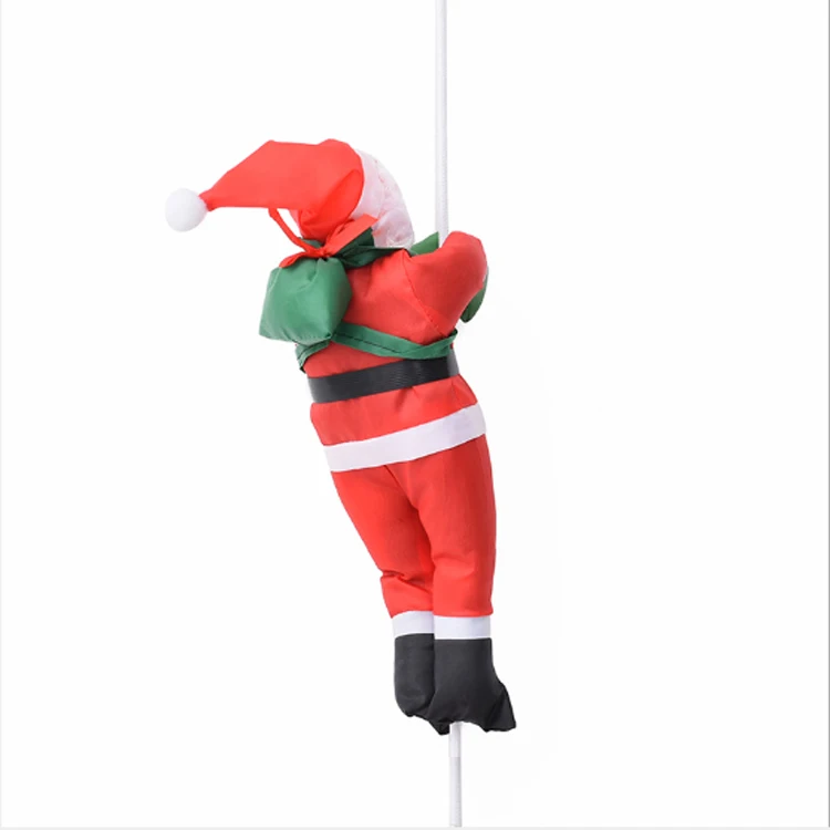Outdoor Christmas Decoration Climbing Rope Santa Claus Buy Wood