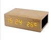 Portable bluetooth speaker with FM radio TF card BEST Alarm clock wood bluetooth speaker