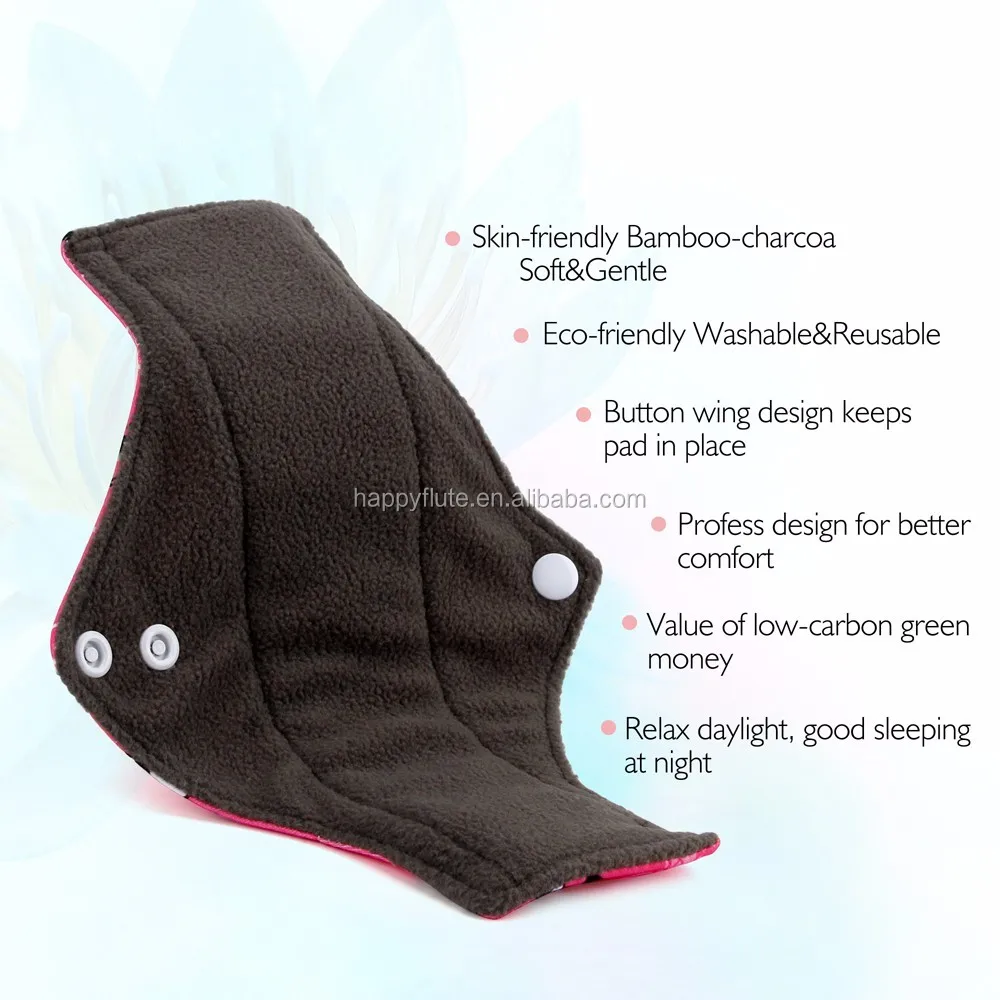 Happyflute Reusable Ladies Pads Sanitary Napkins Washable Organic