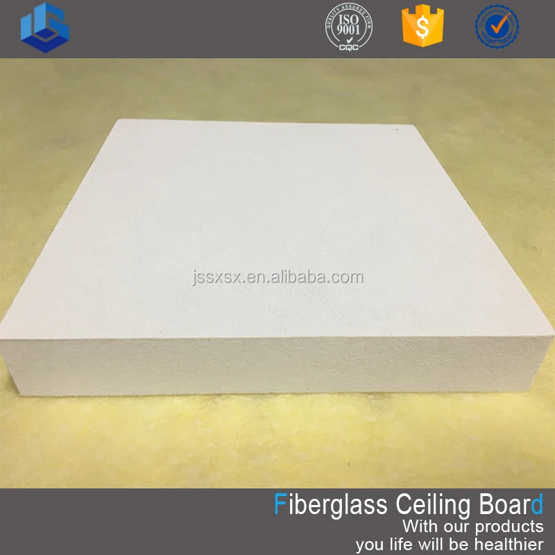 
Soundproof Acoustic Suspended Fiber Glass Wool false ceiling sheets 