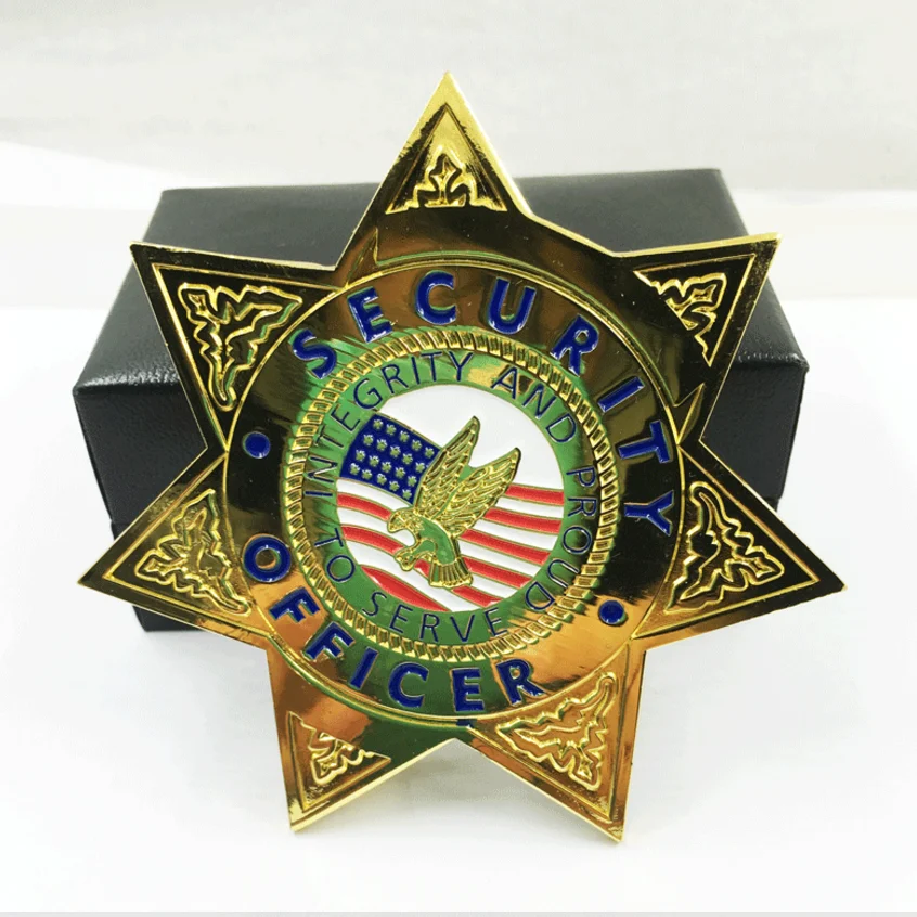 

Custom Suit Uniform Shoulder Badge Bespoke Army Military Sheriff Pilot Law Enforcement Chaplain Scout Security 3D Metal Badge
