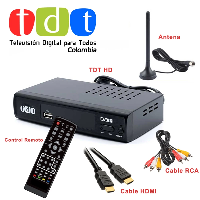 Hdmi Decodificador Tdt Receptor Tv Digital Dvb T2 Antena 