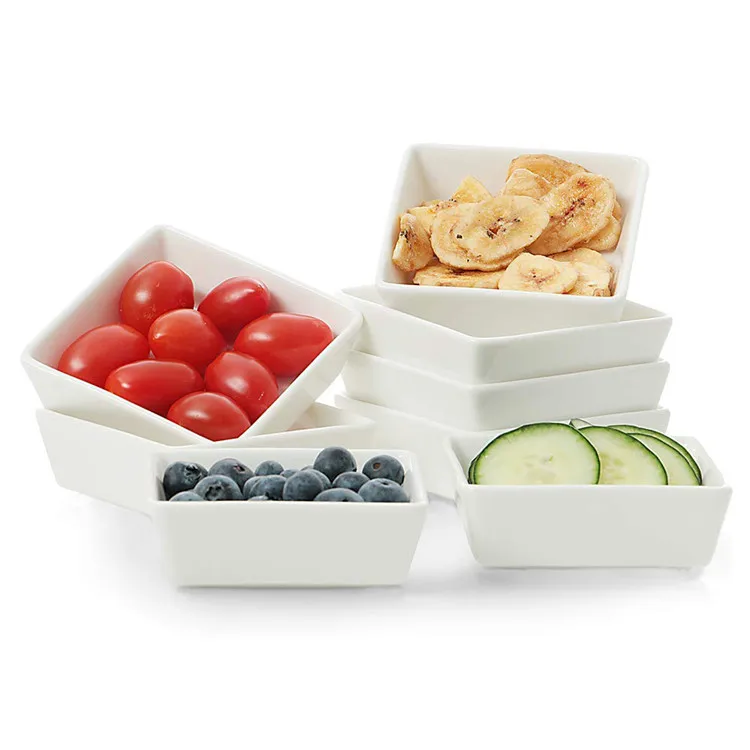 Western popular durable small frech pudding bowls white color dinnerware  porcelain bowl set