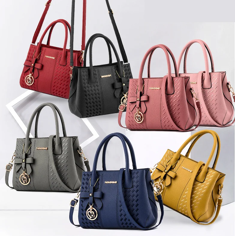 

wholesale cheap Fashion OEM Woman PU Leather Shoulder Tote Bags Handbag, Customized color