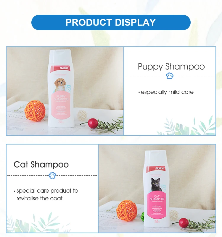 250ml Private Label Pet Products Bulk Pet Cleaning Bath Pet Shampoo For