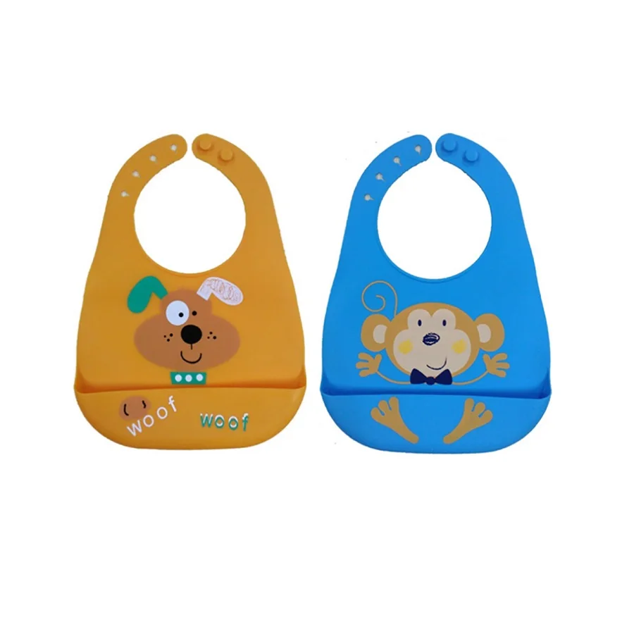 

HotSale Beautiful Different Cartoon Silicone Baby bibs, Patone color