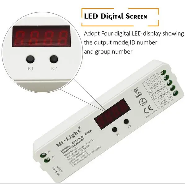 DC12V 24V 15A 2.4G wireless control Mi.Light LS1 4 in 1 Smart LED Controller