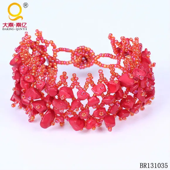 fashion jewelry red coral bracelet