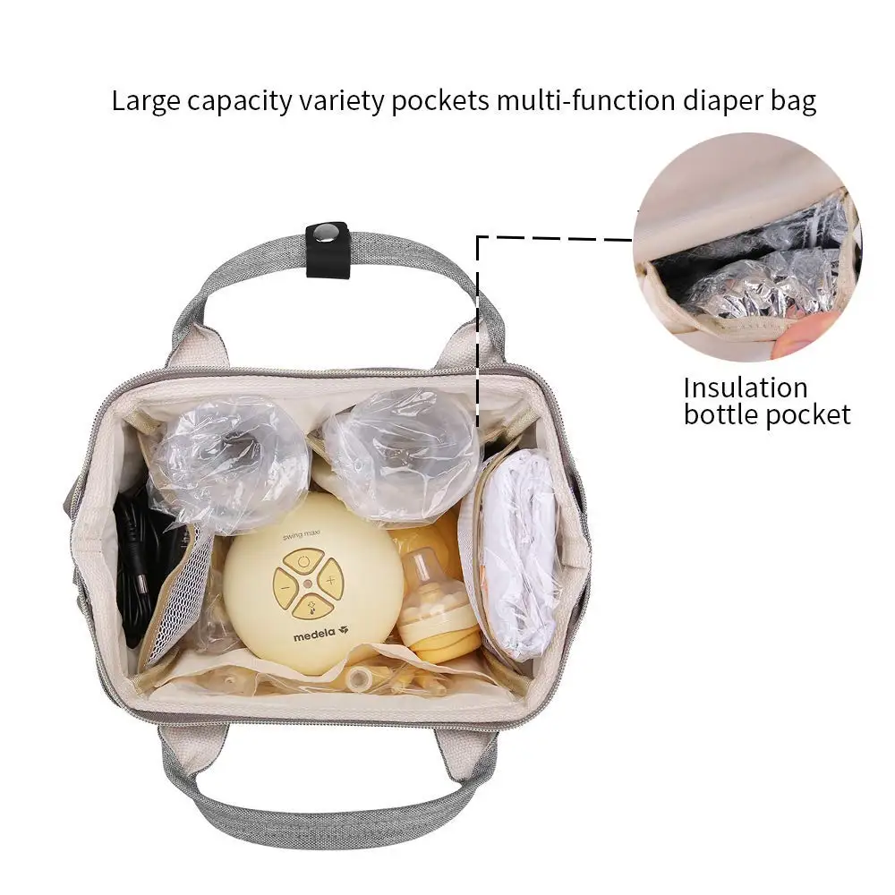 Breast Pump Backpack With Pockets For Cooler Bag Built-in Usb Charging ...