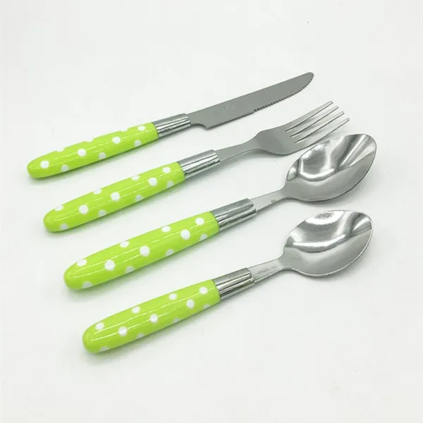 Cheap Polka Dot Plastic Handle Cutlery Set Buy Cutlery Set,Plastic