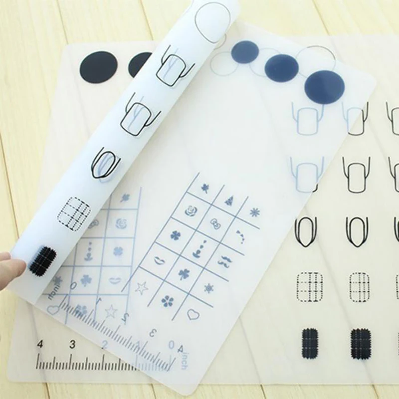 
Yiwu Silicone Workspace Stamping Plate Washable Manicure Print Tool DIY Nail Art Silicone Mat 