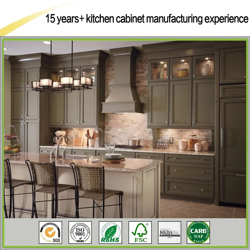 High Quality Maple Wood Painted Kitchen Cabinet from China Factory