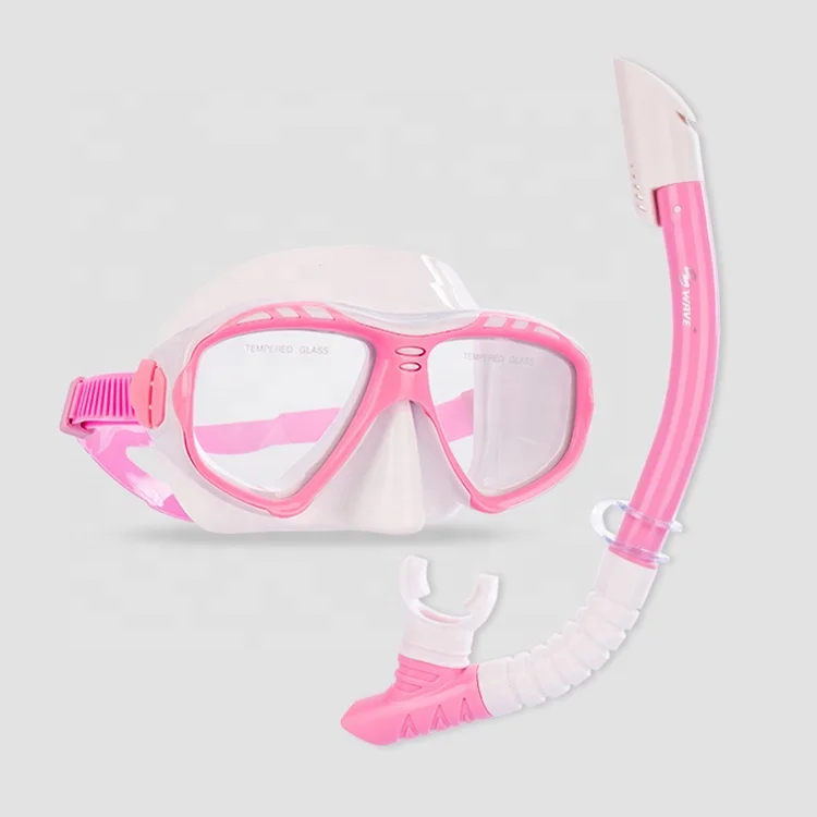 

Wholesale snorkel mask water sports silicone snorkeling mask set diving mask snorkel, Any color