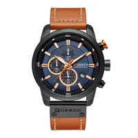 

8291 Top Brand Curren Men Quartz Watch Multifunction Calendar Casual Wristwatch Leather Military Clocks relojes