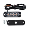 4Leds 12W 19 Mode Strobe Type Flashing Side Warning Lights 12V 24V DC Auto Truck Led Lamp