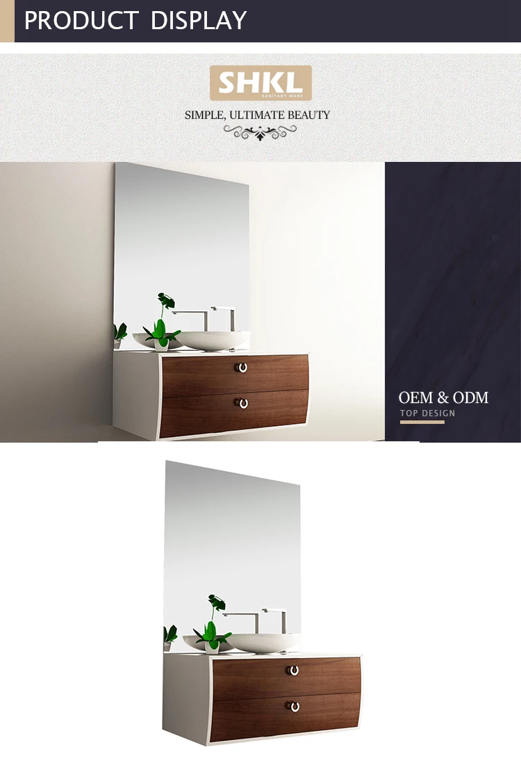 stylish wood surface basin bathroom vanity cabinets