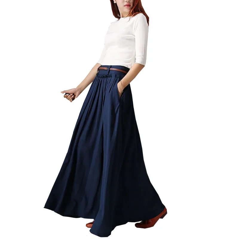 flared maxi skirt