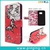 Duplex Color printing mobile phone leather flip case for Tecno N6S , wallet case cover for Tecno N6S