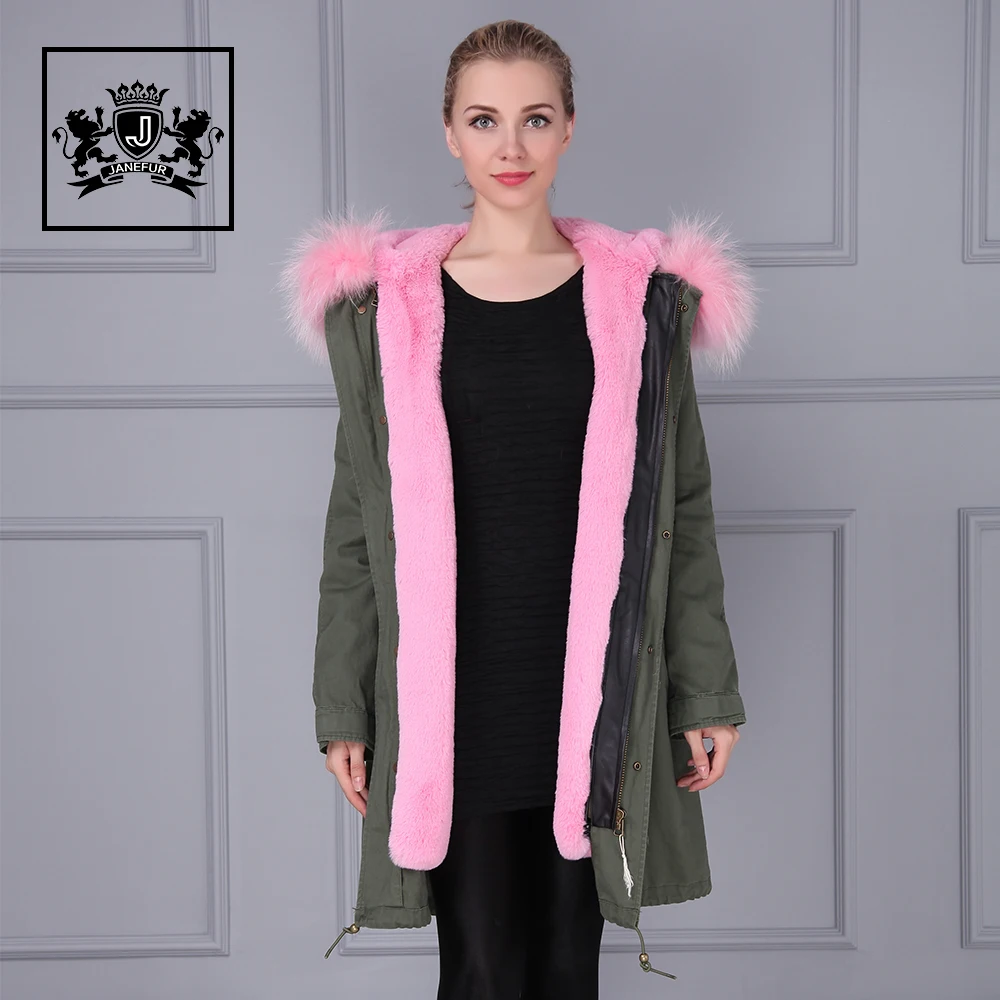 

Collar Detachable women coat long winter girls parka for lady, Oem customized color