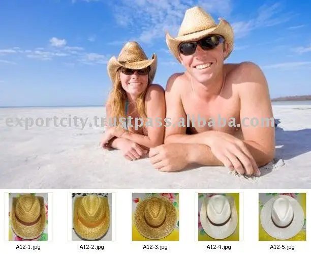 straw beach cowboy hats