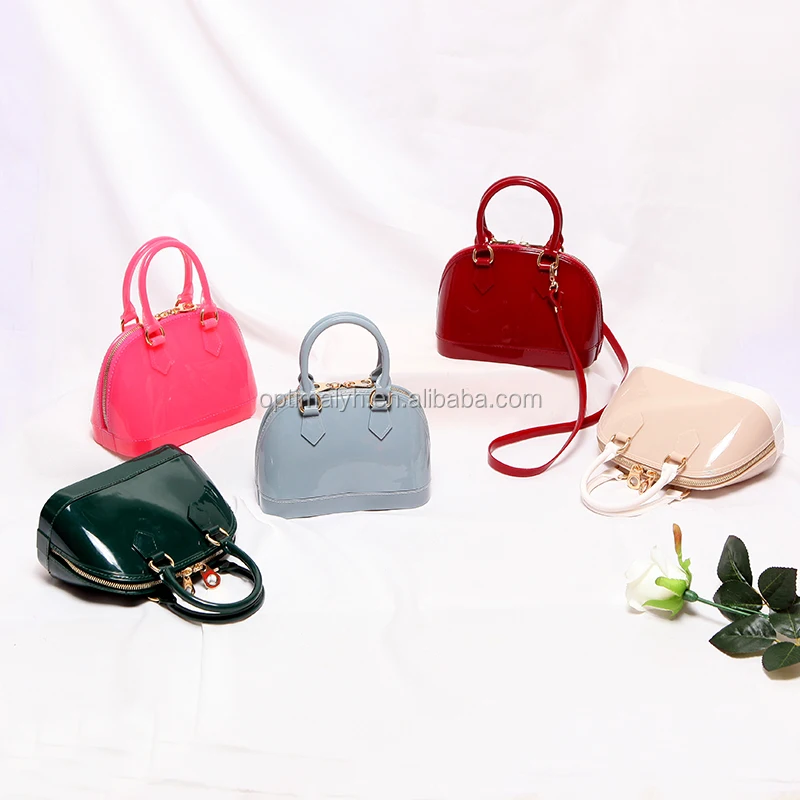 

New Fashion pvc jelly tote bag candy handbag Summer girls Jelly shell bag, Picture