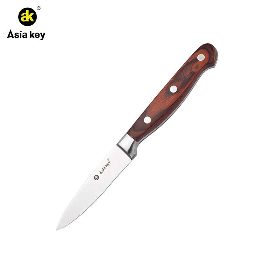 
Asiakey 13pcs wooden stand S/S kitchen knife set with pakka wood handle 