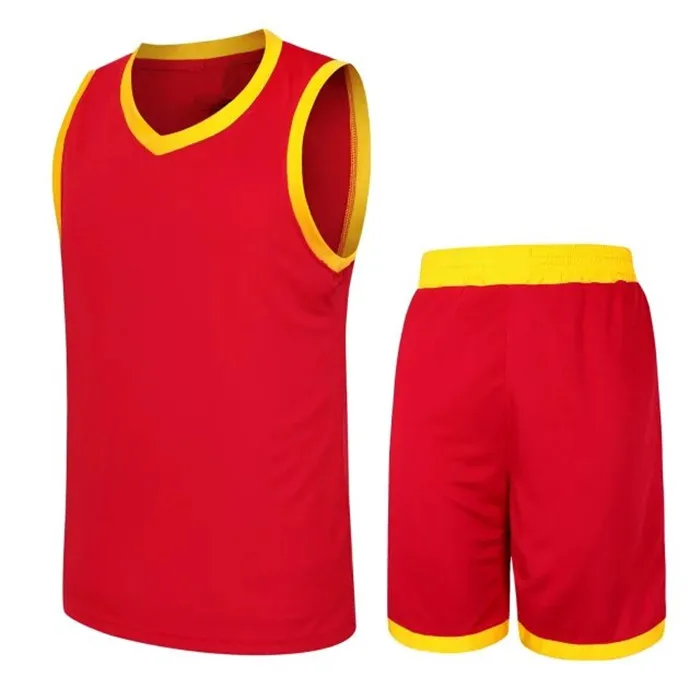 

Sports basketball jerseys shorts red color design basketball jersey uniform, Custom color