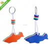 promotional fish shape customized eva foam floating keychain key ring