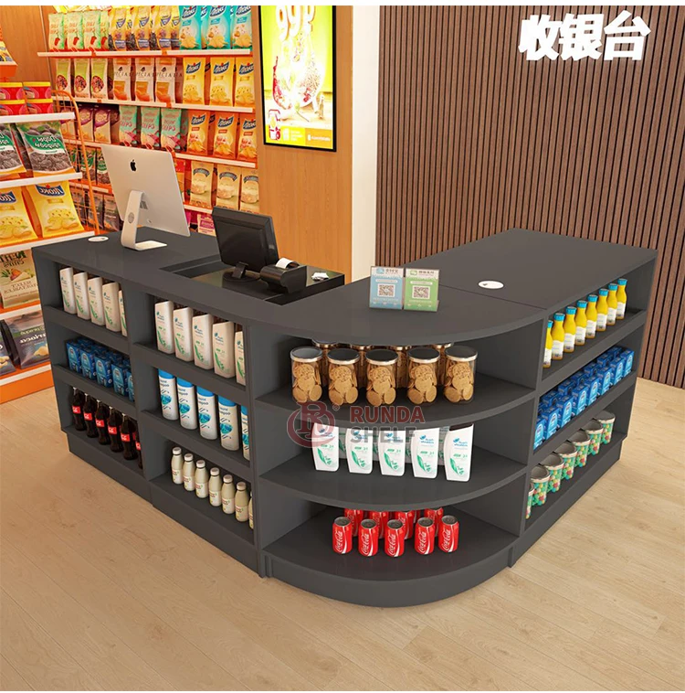 High Quality Supermarket Cashier Design Round Checkout Counter - Buy ...